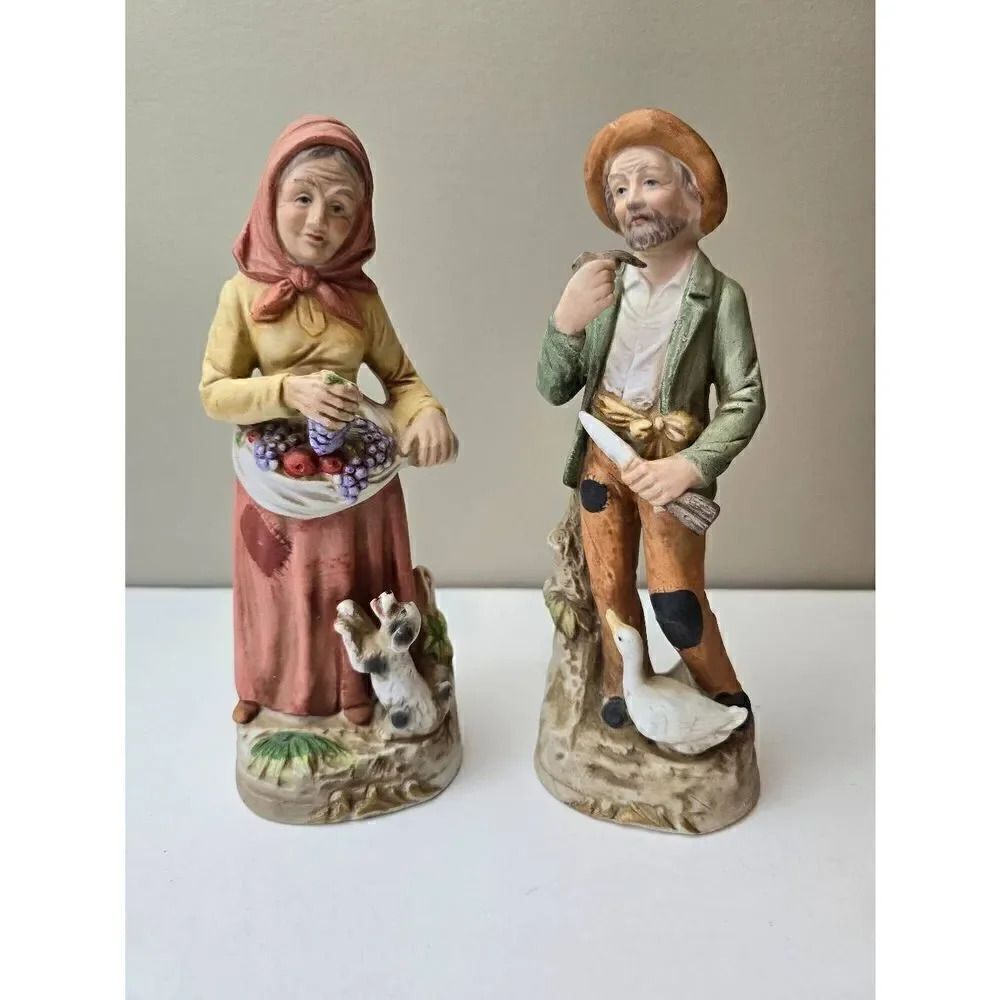 Homco #1417 Old Country Couple Figurines